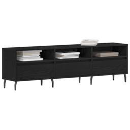 Berkfield Home TV Cabinet Black Oak 150x30x44, 5 cm Engineered Wood