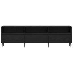 Berkfield Home TV Cabinet Black Oak 150x30x44, 5 cm Engineered Wood - thumbnail 7