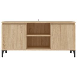 Berkfield Home TV Cabinet with Metal Legs Sonoma Oak 103.5x35x50 cm in Brown - thumbnail 5