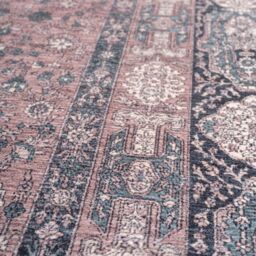 Kukoon Beige Distressed Extra Long Hallway Runner Rug Washable & Non-Slip Carpet - Size: 80 cm x 300 cm - thumbnail 5