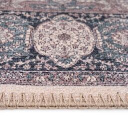 Kukoon Beige Distressed Extra Long Hallway Runner Rug Washable & Non-Slip Carpet - Size: 80 cm x 300 cm - thumbnail 3