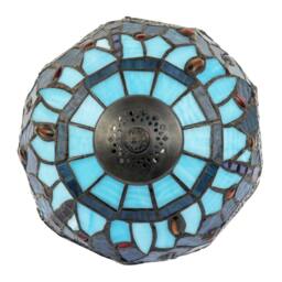 Happy Homewares Traditional Handmade Stained Glass Dragonfly Tiffany Lamp in Blue - Size: 8 inches - thumbnail 3