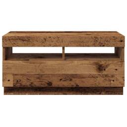 Berkfield Home TV Cabinet with LED Lights Old Wood 80x35x40 cm Engineered Wood - Size: 80 x 35 x 40 cm - thumbnail 6