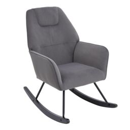 Living and Home Comfy Grey Nursery Rocking Chair - thumbnail 2