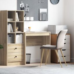 Berkfield Home Writing Desk Sonoma oak Engineered wood 70 x 40 x 76 cm Tough in Brown
