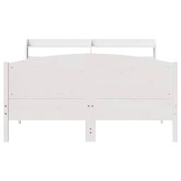 Berkfield Home Bed Frame without Mattress White 150x200 cm King Size Solid Wood Pine - thumbnail 4