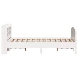 Berkfield Home Bed Frame without Mattress White 150x200 cm King Size Solid Wood Pine - thumbnail 5