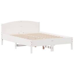 Berkfield Home Bed Frame without Mattress White 150x200 cm King Size Solid Wood Pine - thumbnail 7