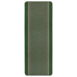 THE RUGS Green Washable Floor Mat Bordered Design for Kitchen Hallway - Size: 67 cm x 180 cm - thumbnail 1