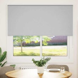 Berkfield Home Roller Blind Blackout Light Grey 160x175 cm Fabric Width 156.6 cm Polyester - thumbnail 2