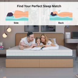 Sliding Wardrobes 4U High Density Multi Layer Hard Foam Mattress - King 150cmx200cm in White - thumbnail 3