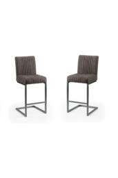 Julian Bowen Brooklyn Upholstered Bar Stool (Set of 2) in Grey - thumbnail 2