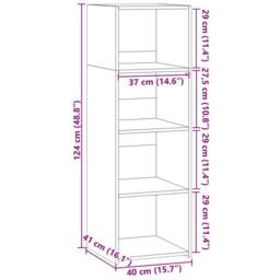 Berkfield Home Highboard Grey Sonoma 40x41x124 cm Engineered Wood - Size: 40 x 41 x 124 cm - thumbnail 9
