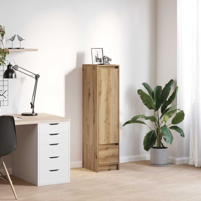 Berkfield Home Highboard Artisan Oak 29.5x34x119.5 cm Engineered Wood in Brown - image 1