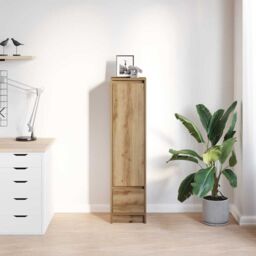 Berkfield Home Highboard Artisan Oak 29.5x34x119.5 cm Engineered Wood in Brown - thumbnail 3