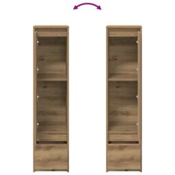 Berkfield Home Highboard Artisan Oak 29.5x34x119.5 cm Engineered Wood in Brown - thumbnail 9
