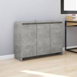 Berkfield Home Sideboard Concrete Grey 102x33x75 cm Engineered Wood - Size: 102 x 33 x 75 cm - thumbnail 2