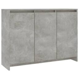 Berkfield Home Sideboard Concrete Grey 102x33x75 cm Engineered Wood - Size: 102 x 33 x 75 cm - thumbnail 3