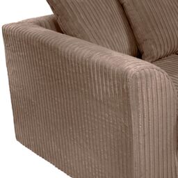 LUXURY LIFE Dylan Jumbo Cord Fabric 3 Seater Sofa in Light Brown - thumbnail 6