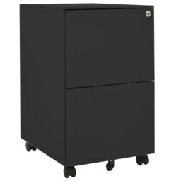 Berkfield Home Mobile File Cabinet Anthracite 39x45x67 cm Steel in Black - Size: 39 x 45 x 67 cm - thumbnail 1