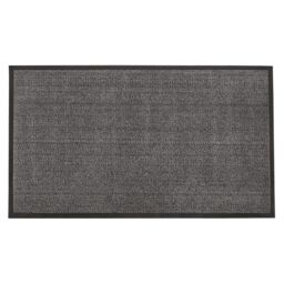 JVL Heavy Duty Barrier Anti-slip Door Mat, 80x120cm, Grey/Black in Dark Grey - Size: 80 cm x 120 cm - thumbnail 1