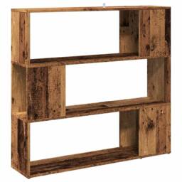Berkfield Home Elegant Book Cabinet/Room Divider Old Wood 100x24x94 cm in Brown - Size: 100 x 24 x 94 cm - thumbnail 6