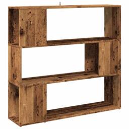 Berkfield Home Elegant Book Cabinet/Room Divider Old Wood 100x24x94 cm in Brown - Size: 100 x 24 x 94 cm - thumbnail 3