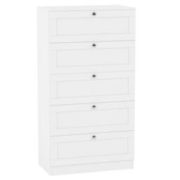 Home Discount Vida Designs Altino 3Pc Bedroom Set(3Dr Bedside, 5Dr Chest, Wardrobe) in White - thumbnail 9