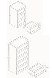 Home Discount Vida Designs Altino 3Pc Bedroom Set(3Dr Bedside, 5Dr Chest, Wardrobe) in White - thumbnail 2