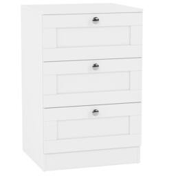 Home Discount Vida Designs Altino 3Pc Bedroom Set(3Dr Bedside, 5Dr Chest, Wardrobe) in White - thumbnail 8
