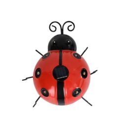 Leaper Pack of 4 Outdoor Solar Ladybug Decorative Garden Lights in Yellow - thumbnail 3
