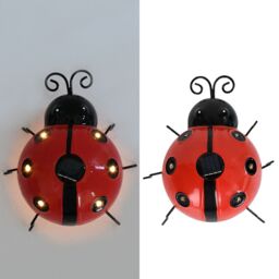 Leaper Pack of 4 Outdoor Solar Ladybug Decorative Garden Lights in Yellow - thumbnail 5
