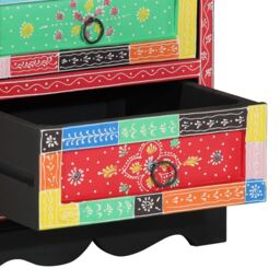 Berkfield Home Multicolored Drawer Cabinet - 40x40x60 cm Solid Mango Wood - Size: 40 x 40 x 60 cm - thumbnail 9