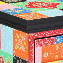 Berkfield Home Multicolored Drawer Cabinet - 40x40x60 cm Solid Mango Wood - Size: 40 x 40 x 60 cm - thumbnail 7