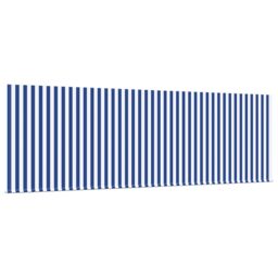 Berkfield Home Retractable Awning Striped Manual Blue & white White 350 x 200 cm - thumbnail 5