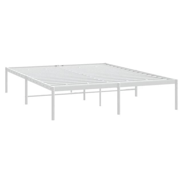 Berkfield Home Metal Bed Frame White 140x200 cm - image 1