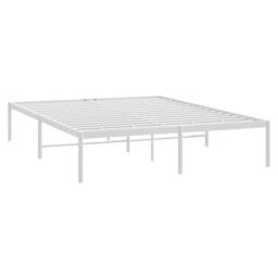 Berkfield Home Metal Bed Frame White 140x200 cm - thumbnail 1
