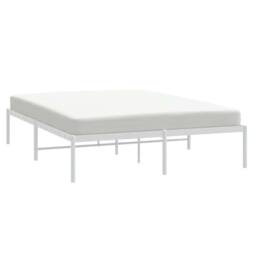 Berkfield Home Metal Bed Frame White 140x200 cm - thumbnail 4