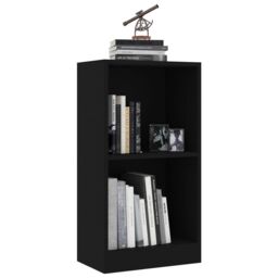 Berkfield Home Bookshelf Black 40x24x75 cm Engineered Wood - Size: 40 x 24 x 75 cm - thumbnail 3
