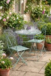 Dibor Traditional 2 Seater Alfresco Outdoor Garden Dining Table & Chair Bistro Set in Green