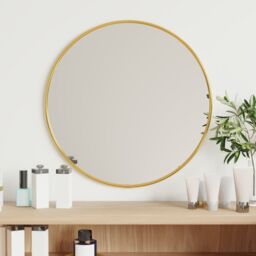 Berkfield Home Wall Mirror Gold √ò 40 cm Round - thumbnail 1