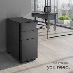 tectake Filing Cabinet Parvus in Black - thumbnail 8