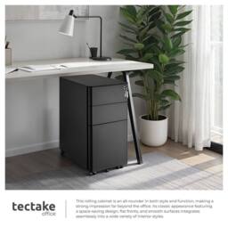 tectake Filing Cabinet Parvus in Black - thumbnail 7