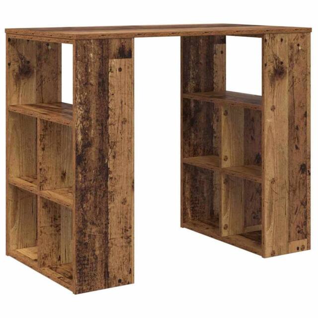 Berkfield Home Corner Desk Old Wood Solid Reclaimed Wood Medium Corner Desk in Brown - image 1