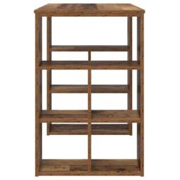 Berkfield Home Corner Desk Old Wood Solid Reclaimed Wood Medium Corner Desk in Brown - thumbnail 6