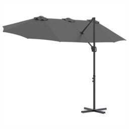 Berkfield Home Garden Cantilever Parasol Anthracite 372 x 198 x 253 cm - thumbnail 8