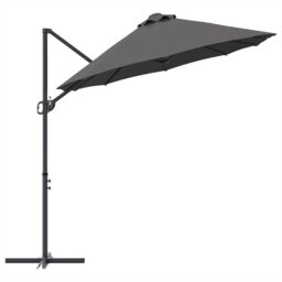 Berkfield Home Garden Cantilever Parasol Anthracite 372 x 198 x 253 cm - thumbnail 6