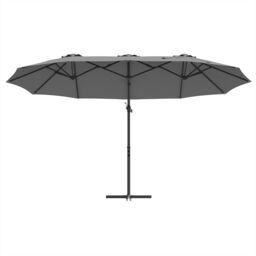 Berkfield Home Garden Cantilever Parasol Anthracite 372 x 198 x 253 cm - thumbnail 5
