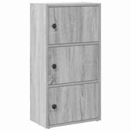 Berkfield Home Bookcase Grey Sonoma 40x24x77 cm Engineered Wood - Size: 40 x 24 x 77 cm - thumbnail 2