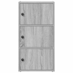 Berkfield Home Bookcase Grey Sonoma 40x24x77 cm Engineered Wood - Size: 40 x 24 x 77 cm - thumbnail 4